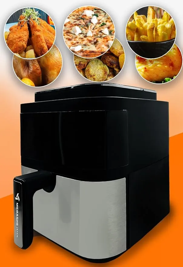 MEBASHI 6L Air Fryer with Touch Screen, Infrared Heating, 12 Pre-Set Programs (ME-AF972)(1400W)