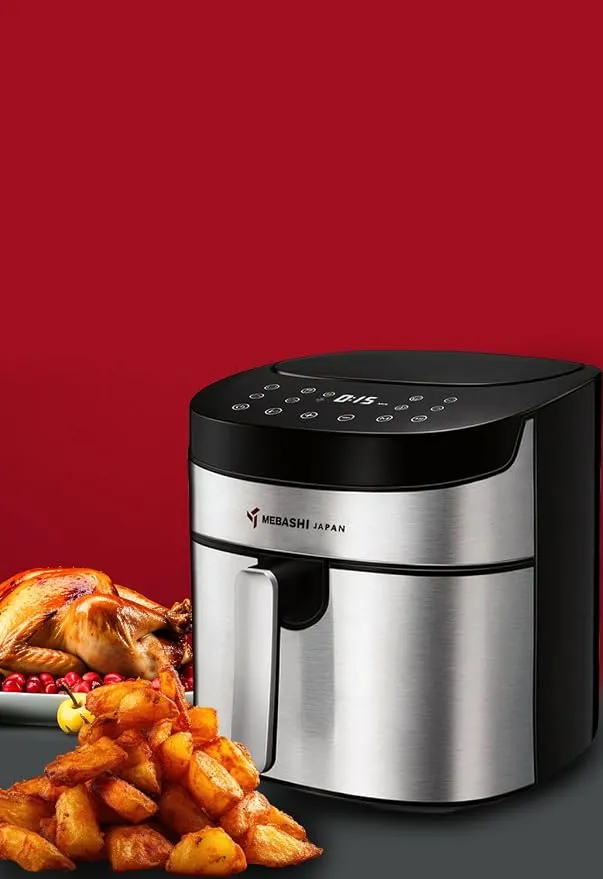 Mebashi 7.2L Air Fryer, Air Fryer Touch Panel, Detachable Non Stick Drawer and Frying Basket, (1600-1800W) Overheat Protection (ME-AF982) 2