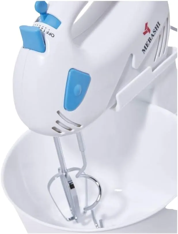 MEBASHI 7-Speed Bowl Mixer with One-Touch Beater Ejection – 2L Capacity, Milk White (BWM1606PP)(150W) 4