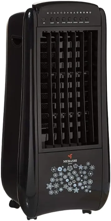 MEBASHI ACO114 Air Cooler with 4.5L Capacity, Honeycomb Filtration, and Water Curtain Technology – Black(ACO114) (65W)