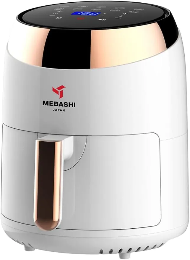 MEBASHI Air Fryer with Digital Touch Screen, 1400W 3.5L Capacity, Timer and Temprature Control, 10 Pre-Set Cooking Programs (ME-AF988) (Black) 2