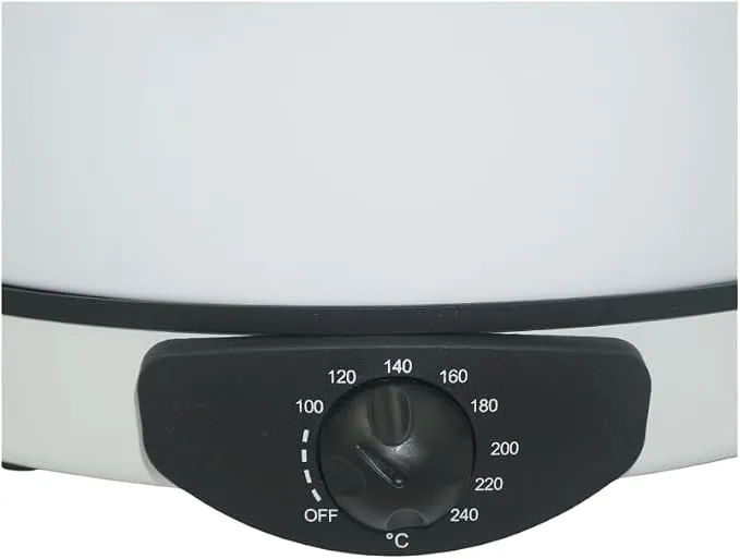MEBASHI Arabic Bread Maker with 40cm Cooking Plate and Viewing Window -(2200W) White(ME-HBM141) 5