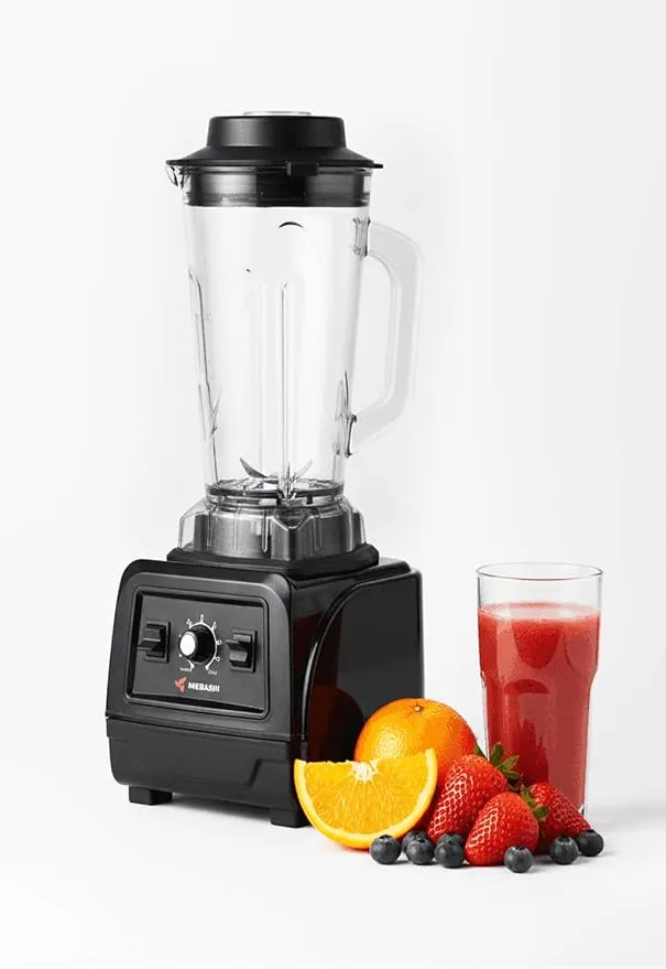 MEBASHI Commercial Blender, 2200W Heavy Duty, 4L Glass Jar, Black (ME-CBL3000)