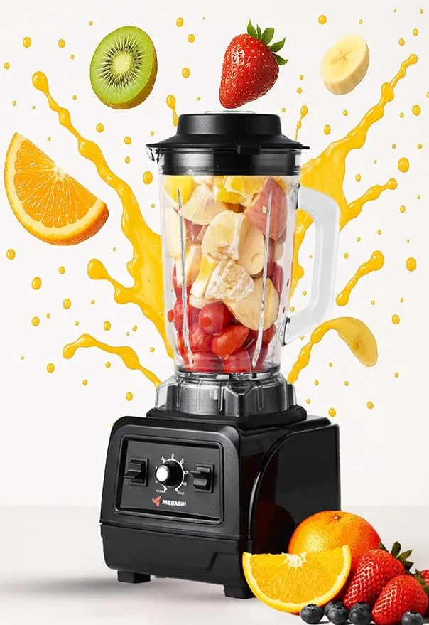 MEBASHI Commercial Blender, 2200W Heavy Duty, 4L Glass Jar, Black (ME-CBL3000) 3