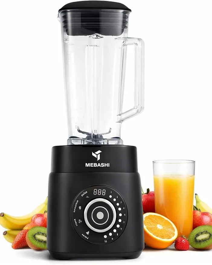 MEBASHI Digital High Speed Blender, 2L Capacity, 1500W, 10 Speeds with 4 Presets, LED Display, Black (ME-CBL3001) 2