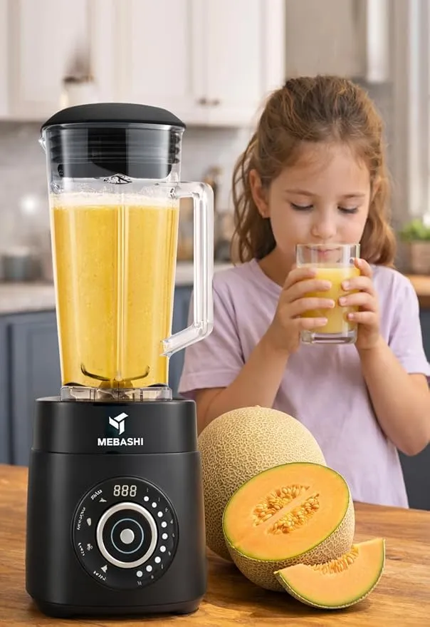 MEBASHI Digital High Speed Blender, 2L Capacity, 1500W, 10 Speeds with 4 Presets, LED Display, Black (ME-CBL3001) 4