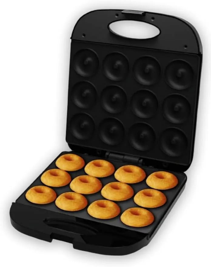 MEBASHI Donut Maker, 12 Pcs, 4 Slices, Black Steel, Non-Stick Coating(ME-DOM197B4)(1400W) 3