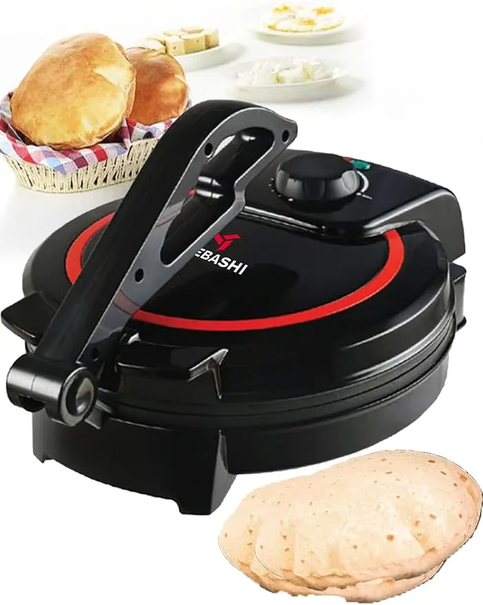 MEBASHI Electric Non-Stick Dosa/Roti Maker – 1600W Multi-Function Crepe, Omelette, and Dosa Maker with Plastic Press Handle (ME-RM101P)