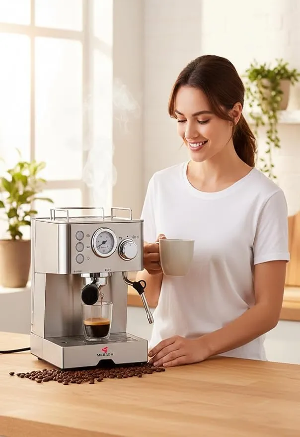 MEBASHI Espresso Coffee Machine 1.5L, 20 Bar 4