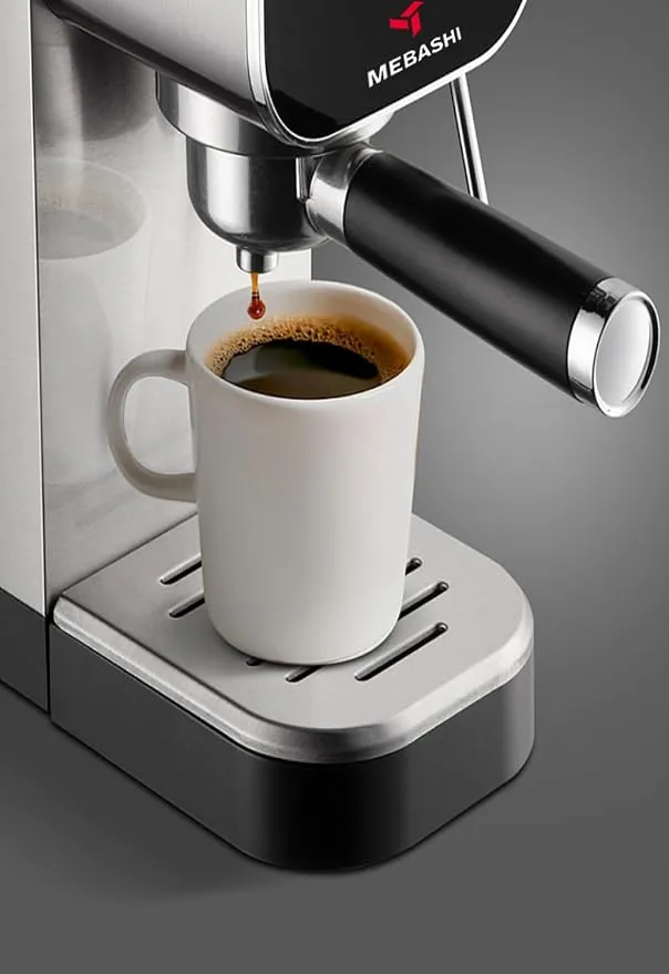 MEBASHI Espresso Coffee Machine - 20 Bar, 0.9L Capacity, Stainless Steel with Dual-Stainless Steel Filter and Detachable Frothing Nozzle(ME-ECM2112)(1150-1360W) 3