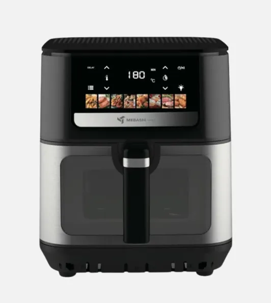 Mebashi ME-AF950 9L Digital Touch Screen Air Fryer with Dual Heating, 2000W, 8 Programs, Black