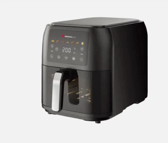 Mebashi ME-AF956 8L Air Fryer with LED Screen, Glass Window, 1700W, Black