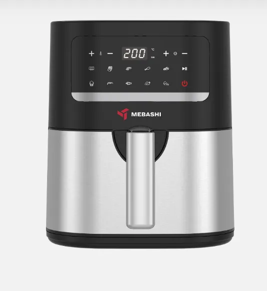 Mebashi ME-AF984 4.5L Digital Touch Screen Air Fryer, 1600W, 10 Pre-Set Programs, Black-Stainless Steel