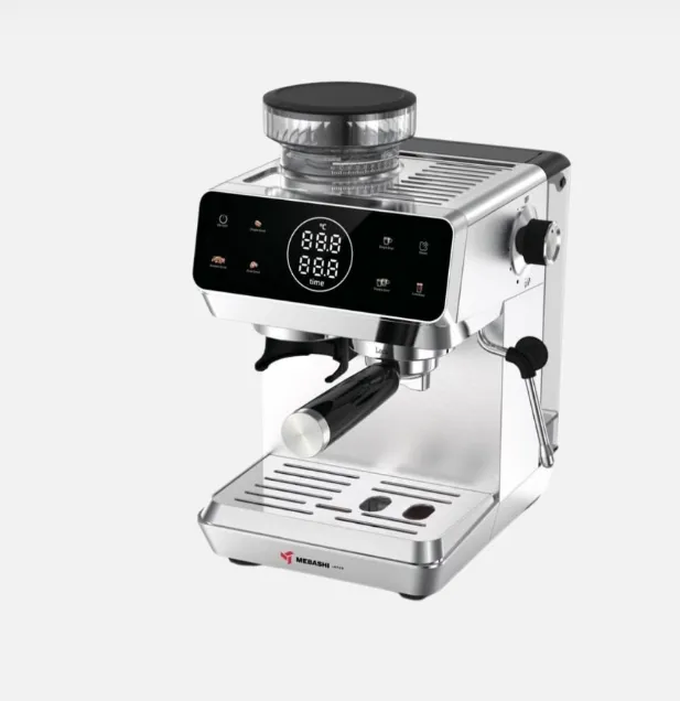 Mebashi ME-CCM2075 Espresso Coffee Machine Brew & Steam with Grinder, 19 Bar, 1.8L Water Tank, Stainless Steel