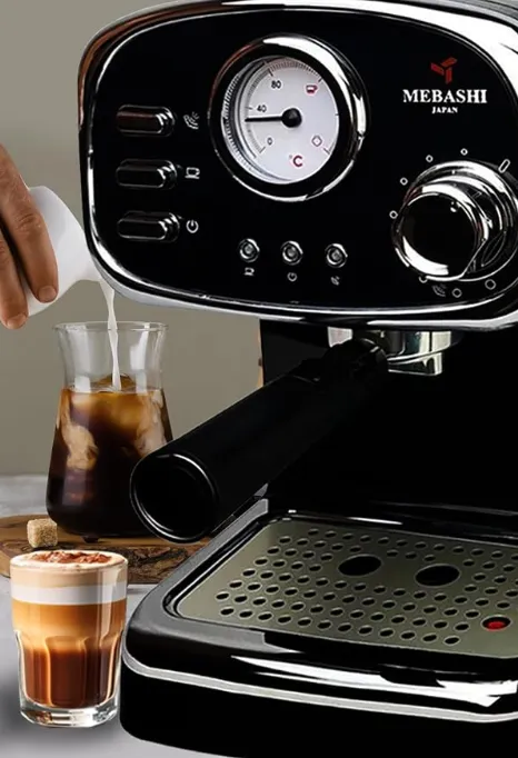 Mebashi ME-ECM2010 BLK Espresso Coffee Machine, 20 Bar, 1.5L, Black 4