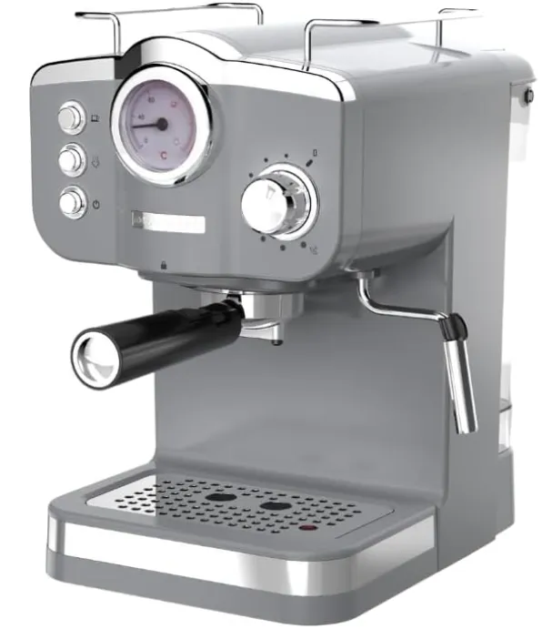 Mebashi ME-ECM2015 GRY Espresso Coffee Machine, 20 Bar, 1.2L, Grey