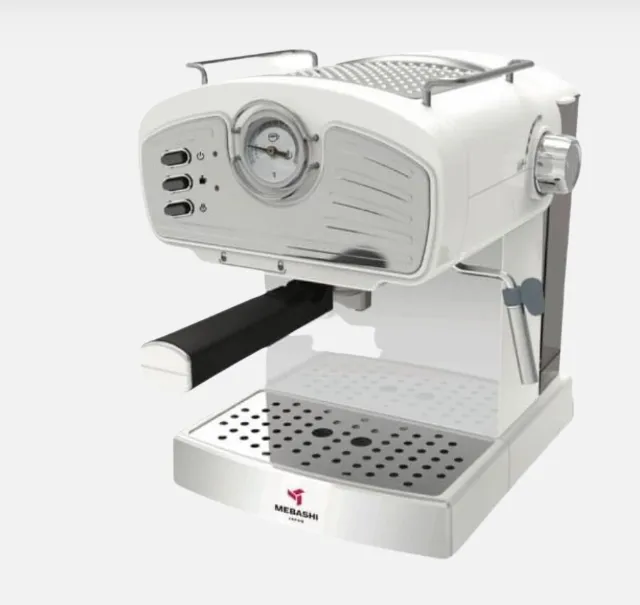 Mebashi ME-ECM2035 WHT Espresso Coffee Machine, 20 Bar, 1.5L, White