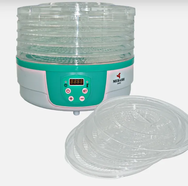 Mebashi ME-FOD8202P Rotatable Food Dehydrator, 5 Trays, 250W, Green