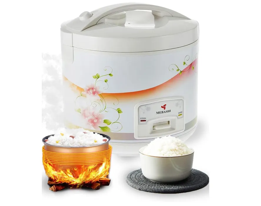 Mebashi ME-RC728 Electric Rice Cooker, 2.8L, 900W, White