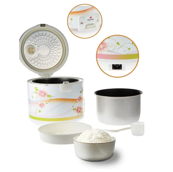 Mebashi ME-RC728 Electric Rice Cooker, 2.8L, 900W, White