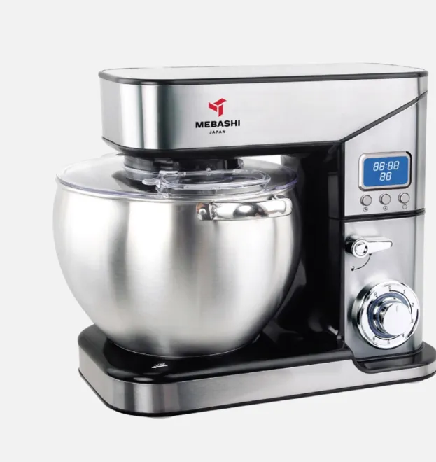 Mebashi ME-SBM1115 Stand Bowl Mixer with LED Indicator, 10L Stainless Steel Bowl, 2000W, Black Steel