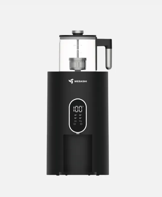 Mebashi ME-SMV4001 Electric Samovar with Digital Touch Panel, 3L Stainless Steel Kettle & 1L Glass Teapot, 600W, Black