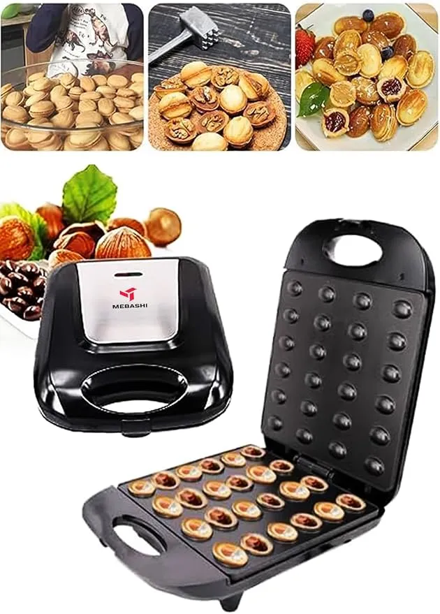 Mebashi Nutty Maker – 24 Pieces Capacity | Phenolic Housing with Stainless Steel Decoration | Thermostat Control | Safety Fuses | 1400W (ME-NUM192B4)(1400W) 4