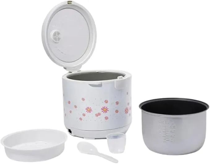 MEBASHI RC722 Electric Rice Cooker with Deluxe Features, Button Control, and Non-Stick Inner Pot – White(PureCook RC722)(900W) 3