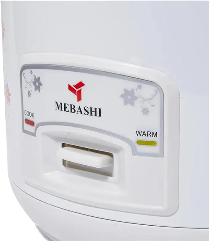 MEBASHI RC722 Electric Rice Cooker with Deluxe Features, Button Control, and Non-Stick Inner Pot – White(PureCook RC722)(900W) 4