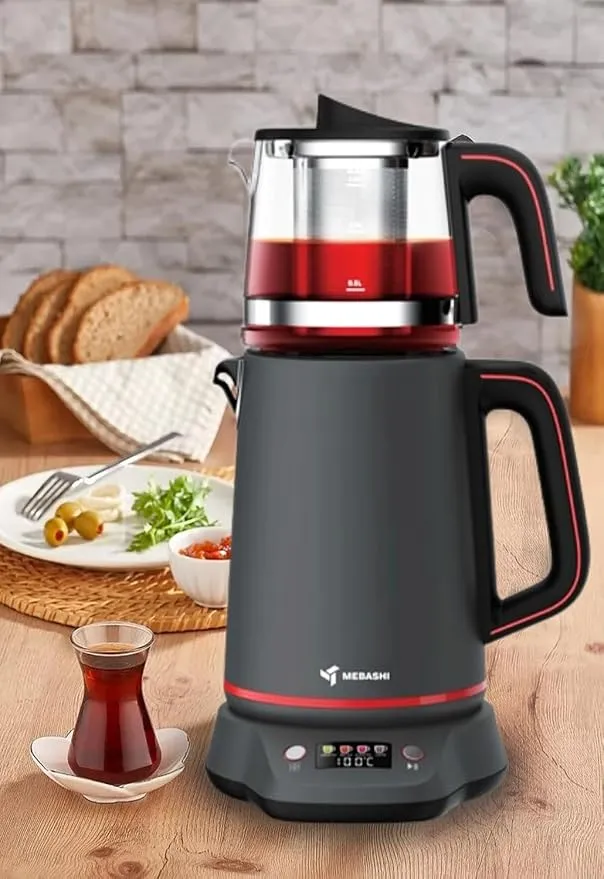 MEBASHI Tea Maker, 2L Kettle and 1L Teapot, Digital Display