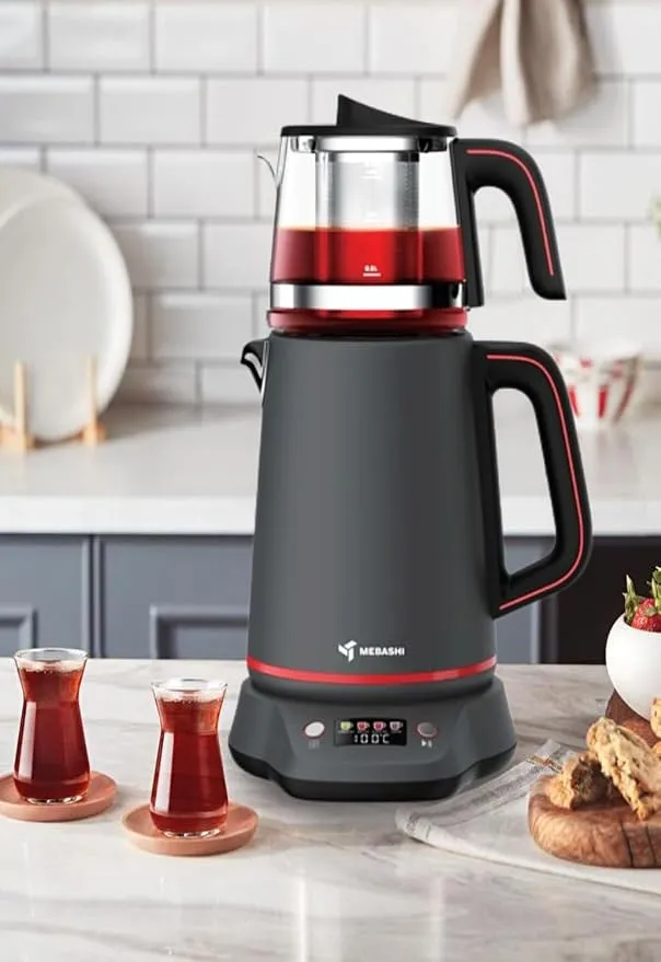 MEBASHI Tea Maker, 2L Kettle and 1L Teapot, Digital Display 3