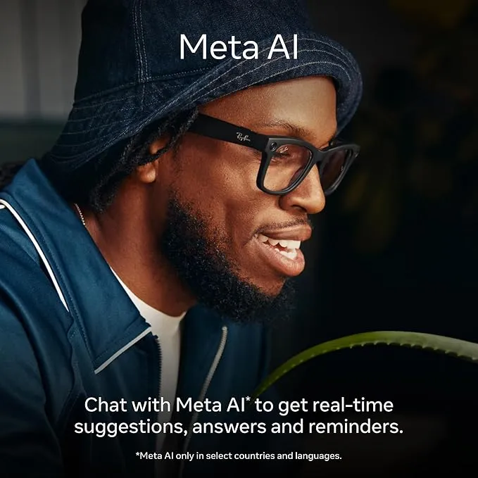 Meta (Gen 1), Skyler, Shiny Black | Smart AI Glasses for Men, Women 3