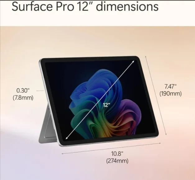 Microsoft Surface Pro Copilot+ PC 12, 2-in-1 Laptop, Snapdragon X Plus Processor, 16GB RAM, 512GB SSD, Touchscreen, Wi-Fi 6E, Platinum | EP2-33671 4