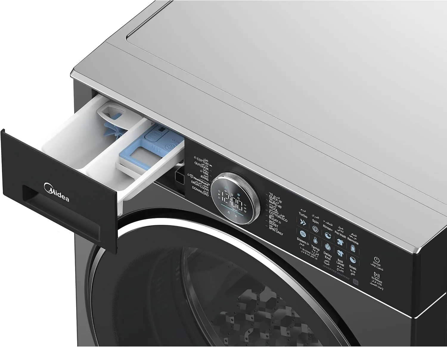 Midea 10KG Front Load Washing Machine – Black – MF210W100WB/T-GCC 4