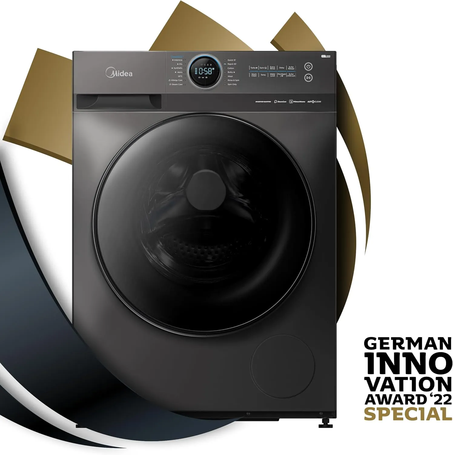 Midea 12KG Front Load Washing Machine – MF200W120WBT-GCC