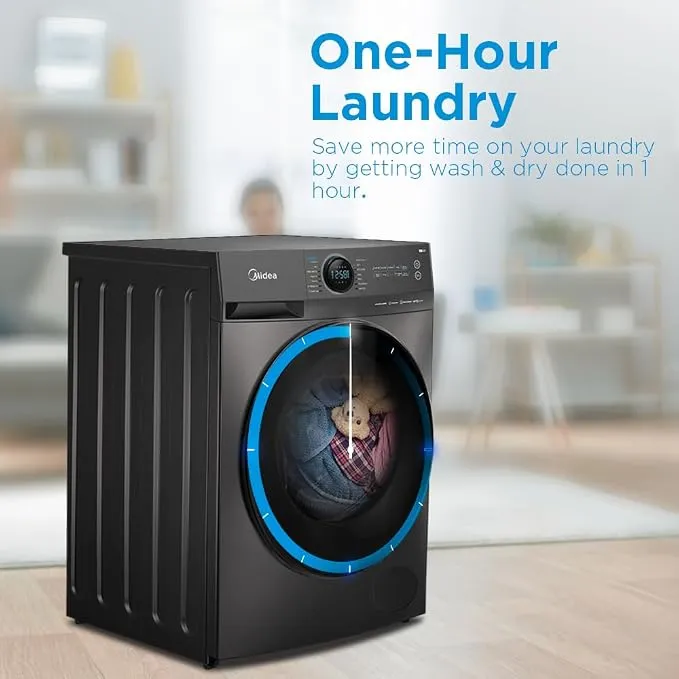 Midea 12KG Washer and 8KG Dryer Wi-Fi Washer Dryer – MF200D120WBTGCC
