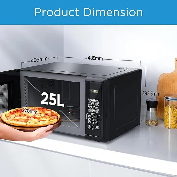 Midea Digital 25L Microwave Oven – EM925A2GU-BK