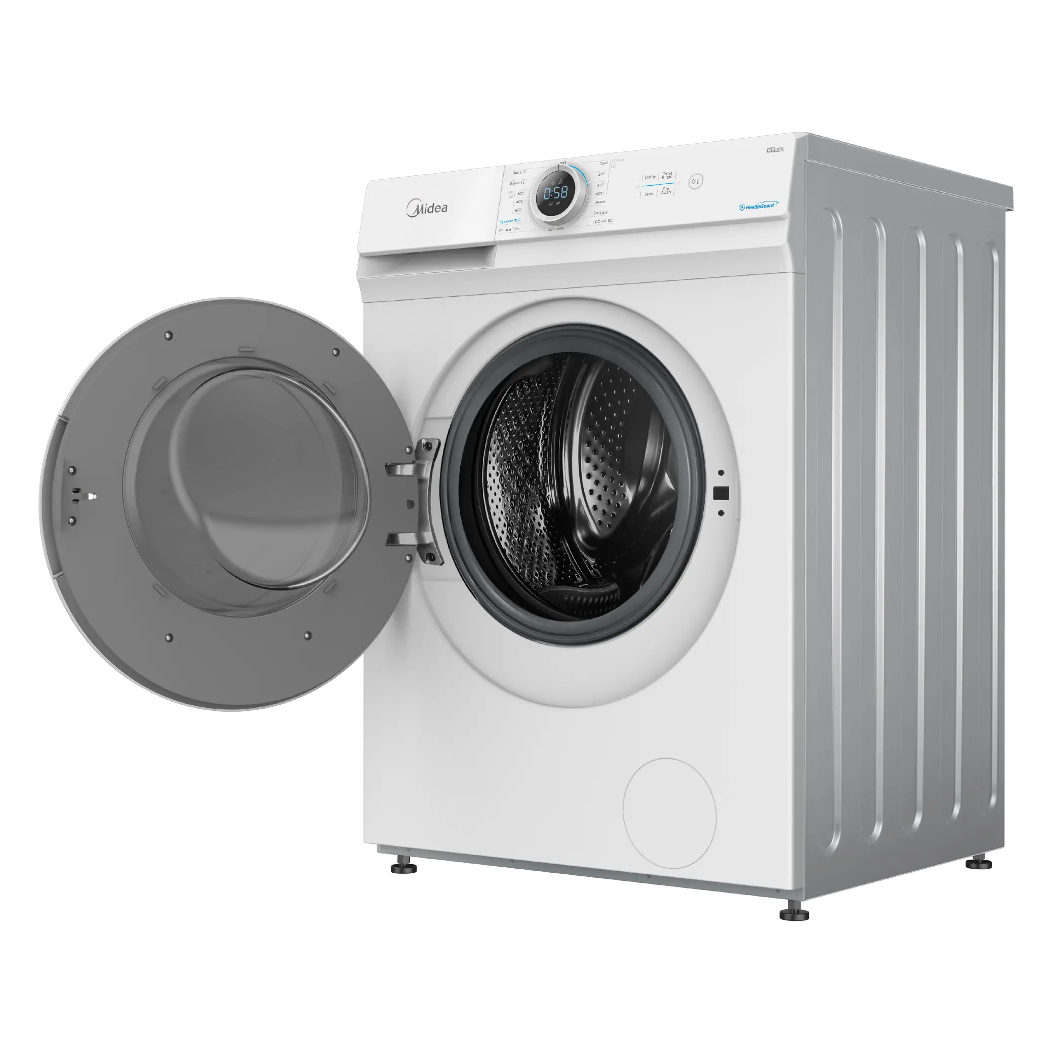 Midea Front Load Washer with Lunar Dial Hygiene 90°C - 7 Kg - White MF100W70/W-GCC 4