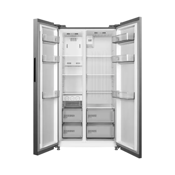 Midea MDRS710FIE46AED 710L Side-by-Side Refrigerator – Frost Free Refrigerator with Inverter Compressor, Multi Air Flow, Electronic Touch Control, LED Display, Twist Ice Maker & Adjustable Glass Shelves 2