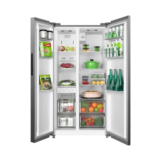 Midea MDRS710FIE46AED 710L Side-by-Side Refrigerator – Frost Free Refrigerator with Inverter Compressor, Multi Air Flow, Electronic Touch Control, LED Display, Twist Ice Maker & Adjustable Glass Shelves 3