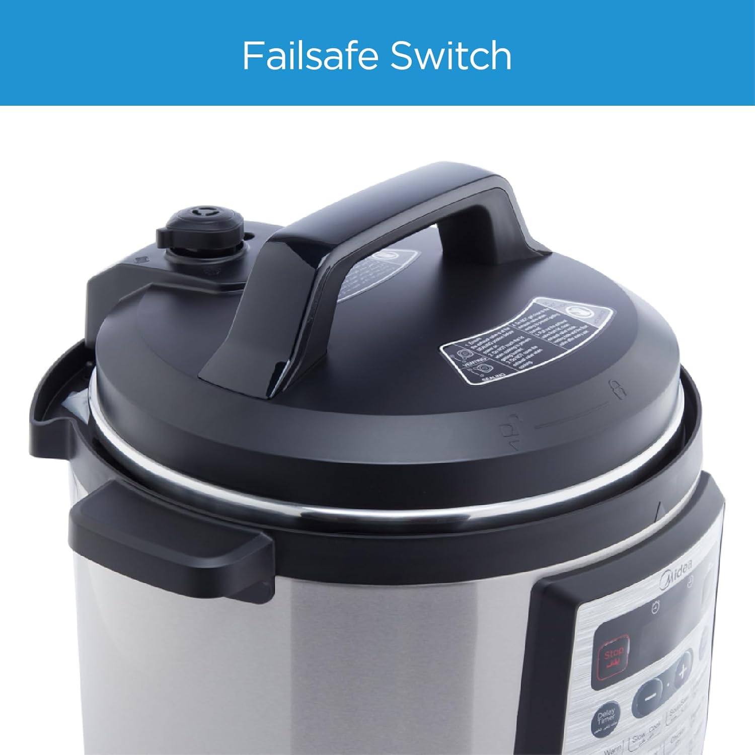 Midea MY-CS8001WP 8L 20-in-1 Multifunction Electric Pressure Cooker, 1200W, 20 Smart Preset Menus, LED Touch Control, 1.5mm Non-Stick Aluminium Inner Pot, Auto Keep Warm, Silver 3