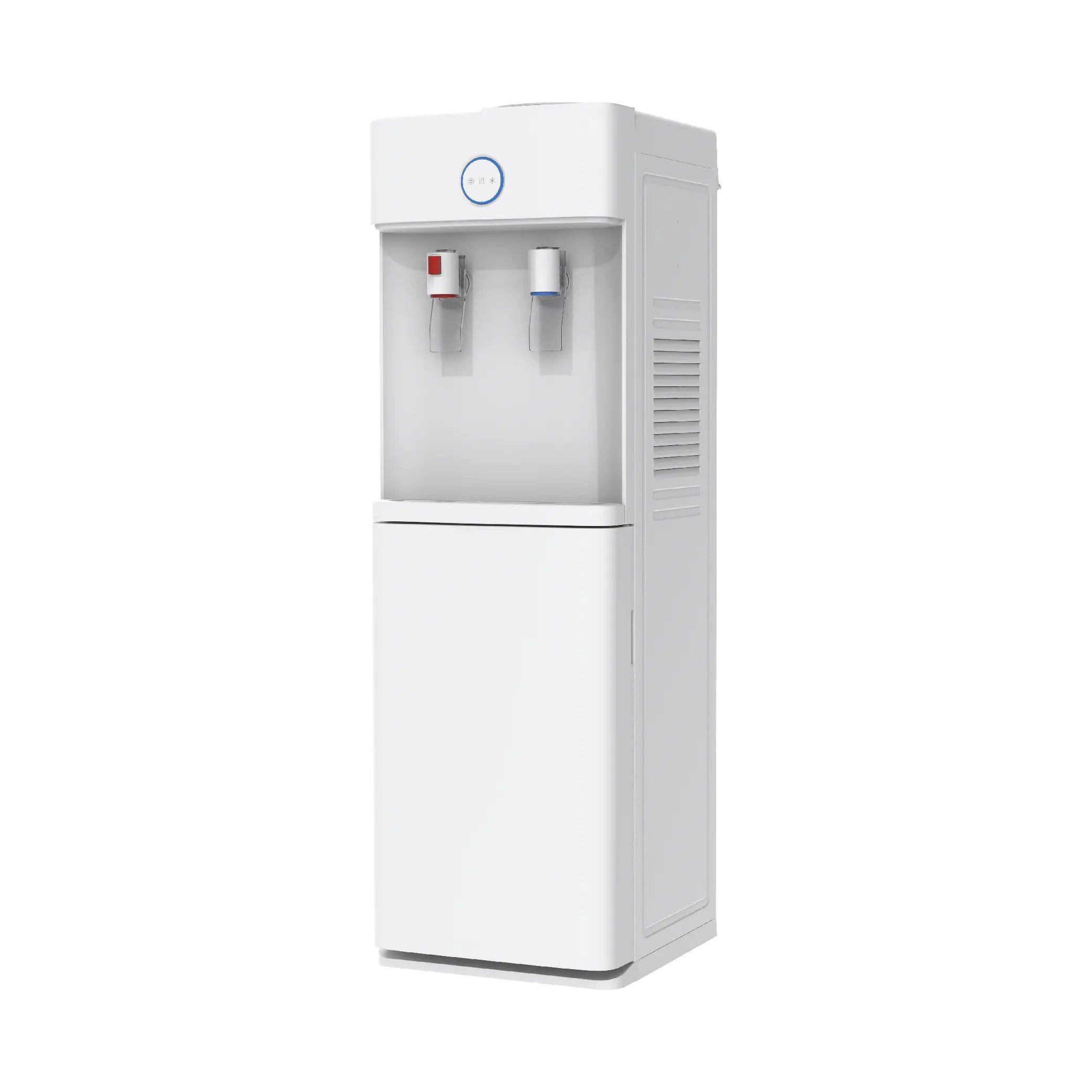Midea YL2436S-W(W)-G Top Loading Water Dispenser – White Hot & Cold Water Dispenser with Compressor Cooling, Stainless Steel Water Tanks, 35L Storage Cabinet, Child Safety Lock, Energy Saving Switches & LED Indicators