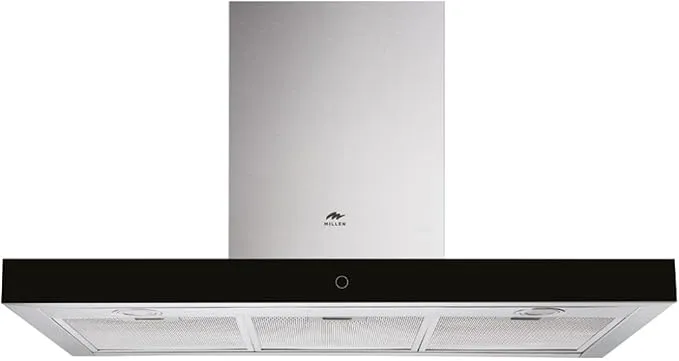 Millen 90cm Black Glass Range Hood 750m3/h MKH905IX