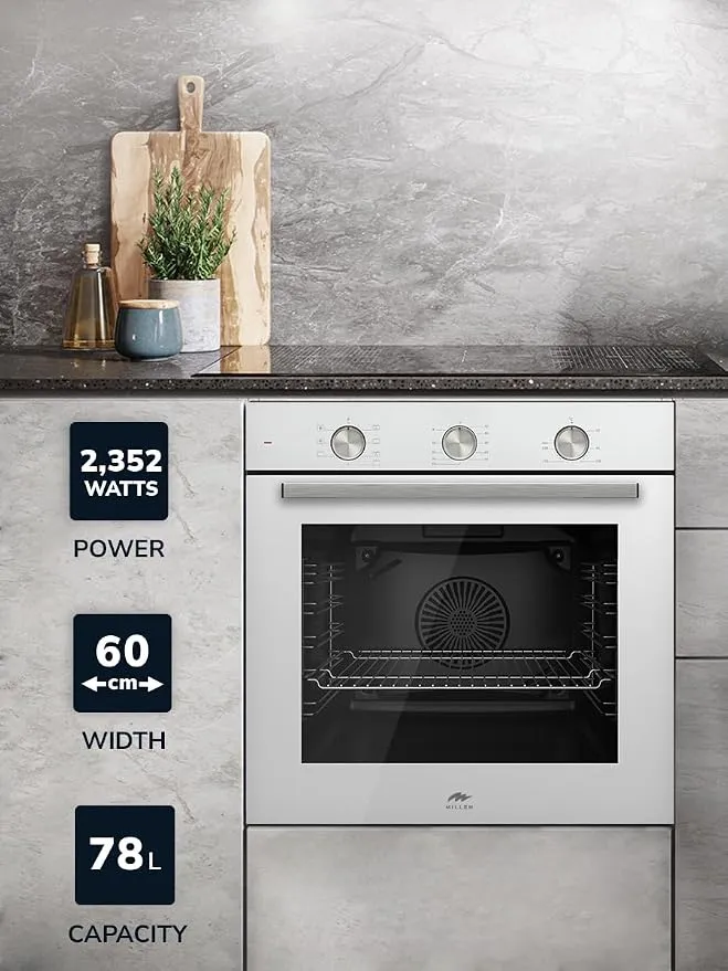 Millen built in electric oven 7 cooking modes 78l MEO 6001BB