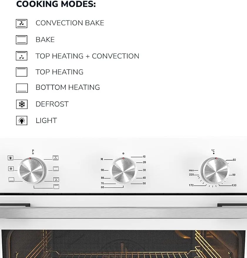 Millen built in electric oven 7 cooking modes 78l MEO 6001BB 3