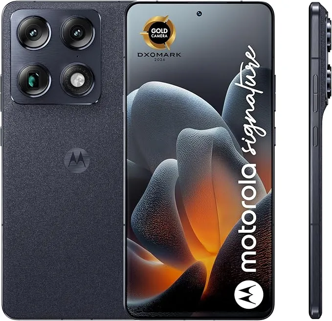 Motorola Signature 5G Smartphone 16GB RAM 512GB Storage Dual SIM – Premium Display, Advanced AI Camera System, Flagship Performance Processor, Fast Charging, Premium Design
