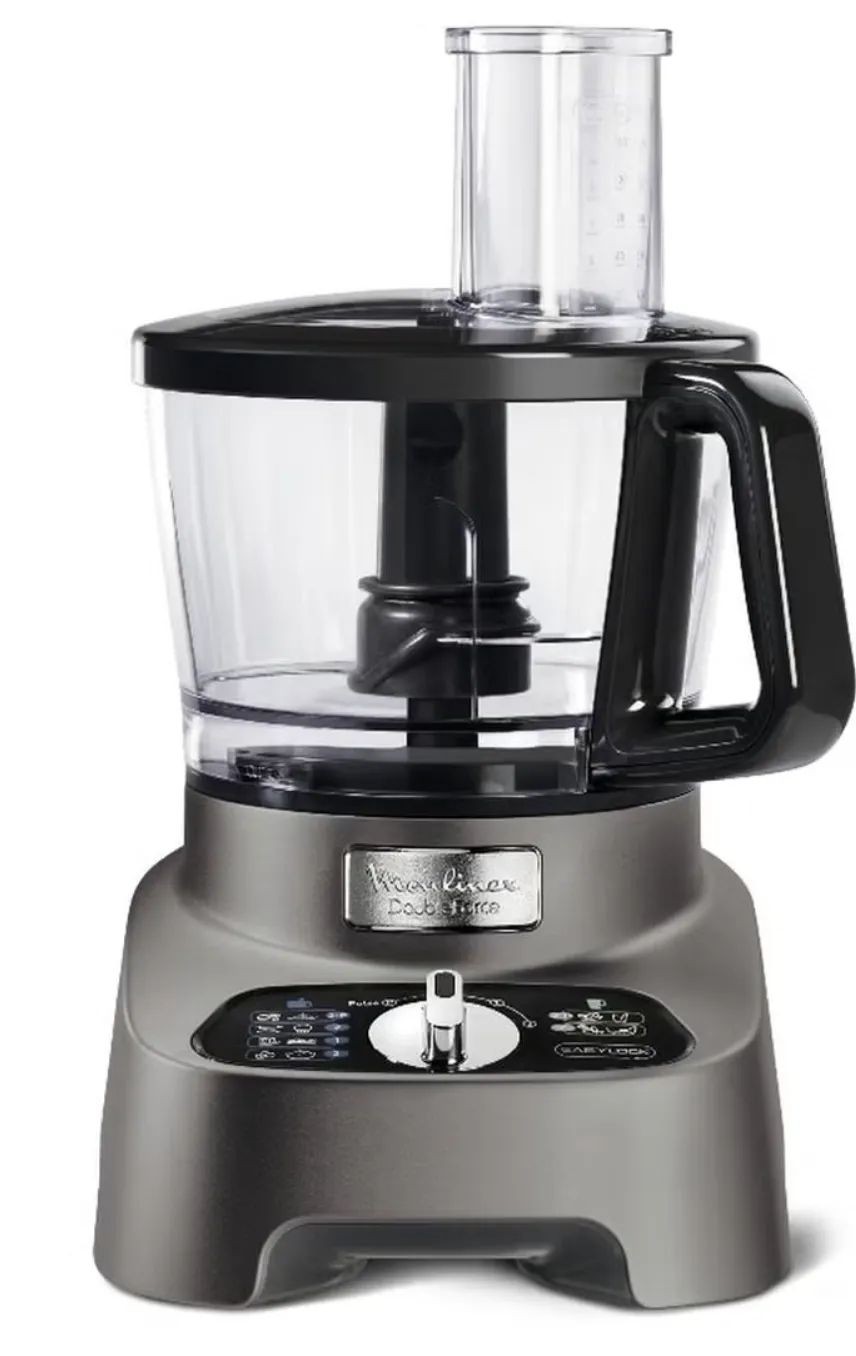 Moulinex 3 Litre Double Force Food Processor, 1000 Watts, Silver, Plastic, Fp825E27