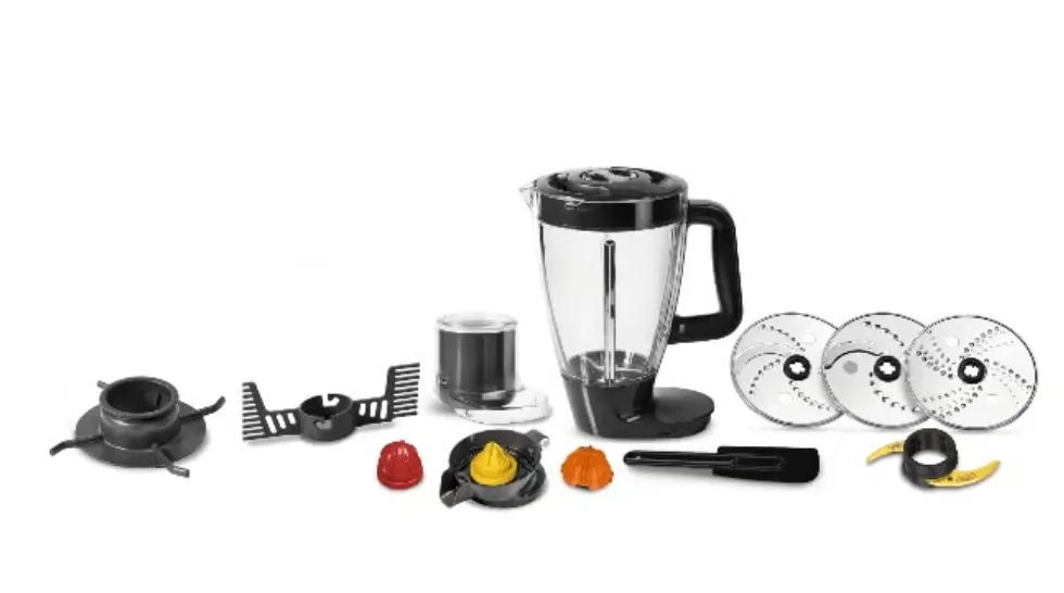 Moulinex 3 Litre Double Force Food Processor, 1000 Watts, Silver, Plastic, Fp825E27