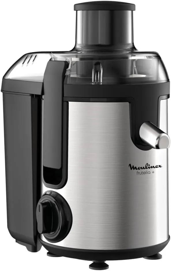 Moulinex Frutelia + Moulinex Juice Extractor, 400 W, 2 Speeds + Pulse, Compact Juicer, 950 ml Pulp Collector, Drip Free System, Dishwasher Safe JU420D10