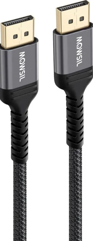 MOWSIL DisplayPort Cable 2M,4K@60Hz/2K@165Hz, DP to DP 1.2 Cable, 18Gbps High Speed, Braided Nylon, Aluminum Connectors, for Gaming PC, Monitor, Graphics Card, 2 Meter, Gray | MODB2